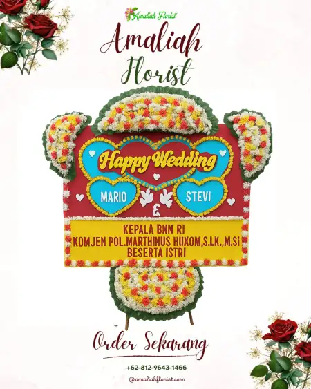 Papan Bunga Pernikahan Kamojing